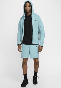Nike Sportswear TECH - Zip-up sweatshirt - denim turquoise black
