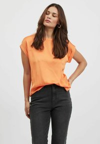VILA VIELLETTE S/S  NOOS - Základné tričko - tangerine