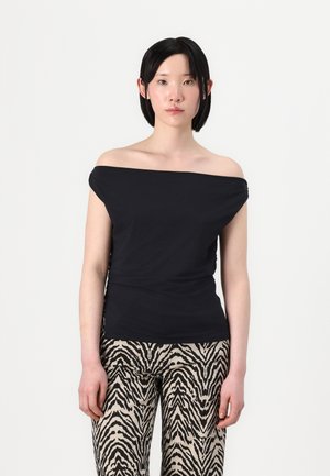 DRAPED LONGLINE - Top - black beauty