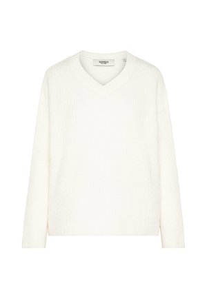 SENSES.THE LABEL, SENSES.THE LABEL PULLOVER IN RIPPSTRICK MIT V-AUSSCHNITT - Strickpullover - ivory