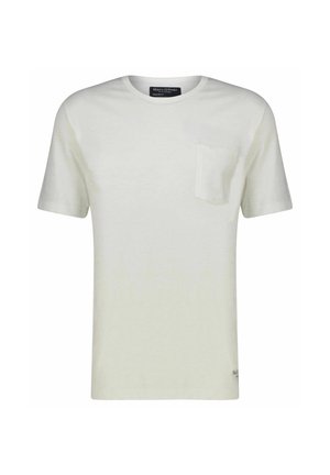 Marc O'Polo NECKHOLE BINDING WITH TWO NEEDLE STITCHING  - Basic T-shirt - weiß wollweiß