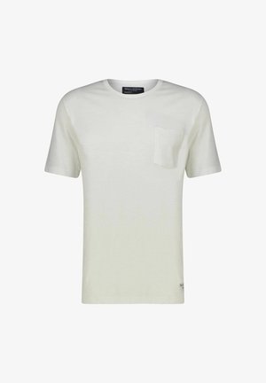 Marc O'Polo NECKHOLE BINDING WITH TWO NEEDLE STITCHING - Basic T-shirt - weiß wollweiß