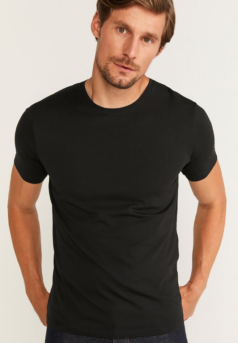 Bläck CORE SOLID O-NECK - T-shirt basic - black/zwart - Zalando.nl