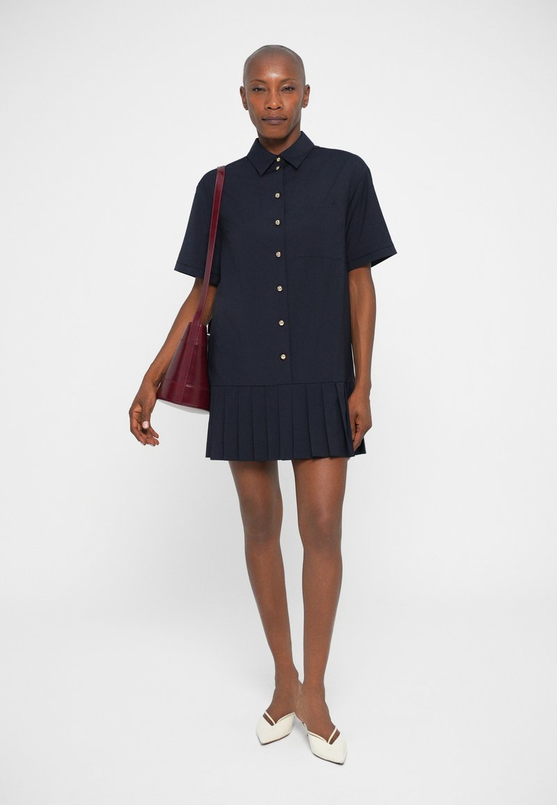 claudie pierlot shirt dress Claudie Pierlot Women's Preloved Asymmetric Striped Shirt Dress in Green Cotton