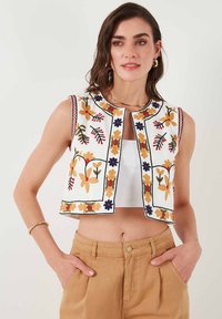 REGULAR FIT - Waistcoat - ecru