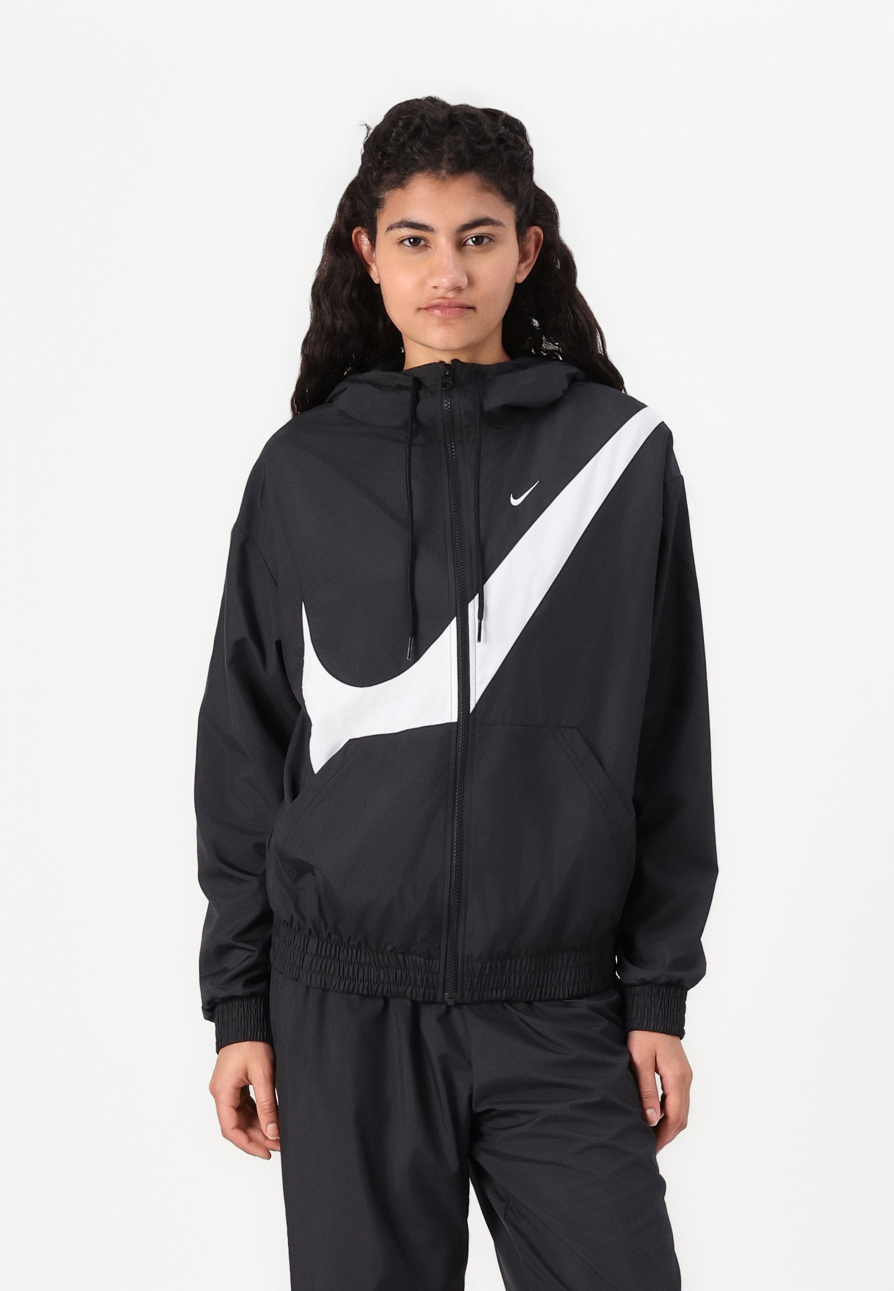 Nike Sportswear LOGO - Light jacket - black/white/black - Zalando.co.uk