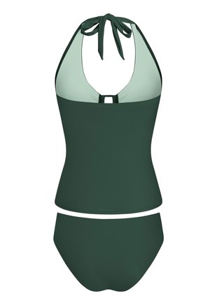 Cupshe, ALLURING HALTER TANKINI SET FOR GLAMOUR - Bikini - olive