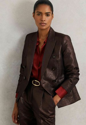 PETITE FIT - SIENNA DOUBLE-BREASTED - Blazer - burgundy