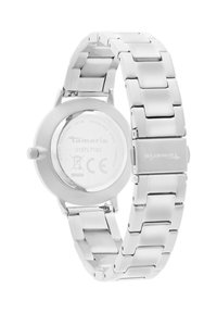 Edelstahl-Tamaris-Armbanduhr, die das Gehäuse mit der Modellnummer 0167L7183 sowie das Metallband mit Verschluss zeigt.