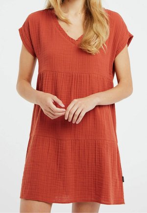 Vestido informal - burnt orange denim