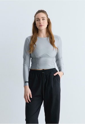 CURVED NICE SPARK - Long sleeved top - silver
