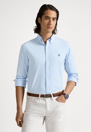 CUSTOM FIT STRIPED STRETCH POPLIN SHIRT - Πουκάμισο - austin blue/white