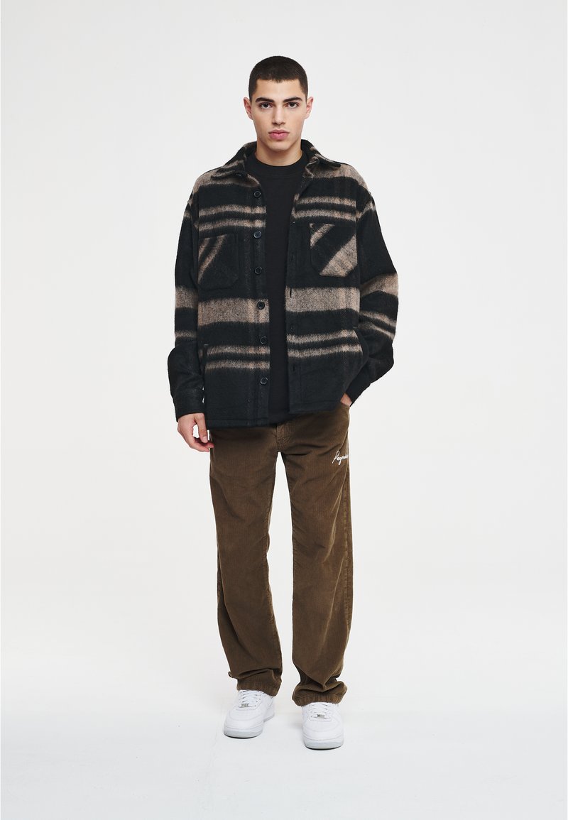 Pegador FLATO HEAVY UNISEX - Užsagstoma palaidinė - black/taupe