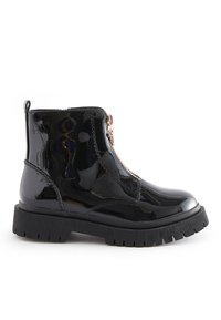 Next - FRONT CHUNKY - Korte laarzen - black patent Miniatuurafbeelding 1