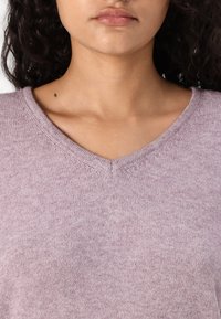 VILA VIRIL L/S V-NECK TOP - Džemperis - toadstool