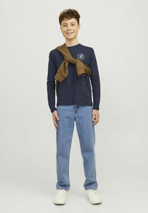 Jack & Jones Junior ESWIFT TEE NOOS  - Tops ar garām piedurknēm - navy blazer