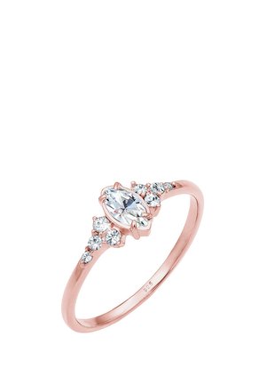 CLASSIC SPARKLING SOLITAIRE - MIT KRISTALLEN VON SWAROVSKI® - Inel - rose gold-coloured