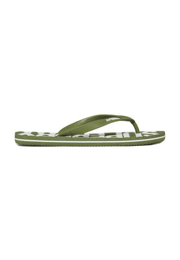 CORE LOGO FLIP FLOPS - Zehentrenner - olive khaki optic