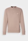 LABEL CREW NECK - Sweater - taupe gray