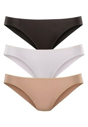 LASCANA, 3 PACK - Slip - schwarz / weiß / hautfarben