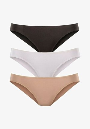 LASCANA, 3 PACK - Briefs - schwarz / weiß / hautfarben