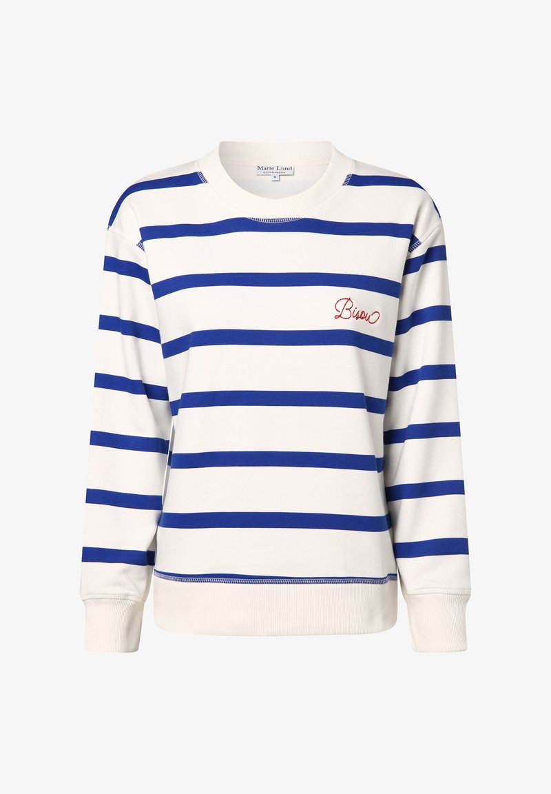 Marie Lund Sweatshirt - ecru blau