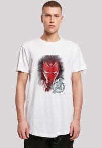 F4NT4STIC - MARVEL AVENGERS ENDGAME IRON MAN BRUSHED - T-shirt print - white Miniatuurafbeelding 1