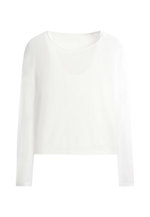 OYSHO, DOUBLE SHEER LONG-SLEEVED T-SHIRT - T-shirt à manches longues - white