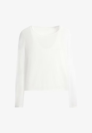OYSHO, DOUBLE SHEER LONG-SLEEVED T-SHIRT - T-shirt à manches longues - white