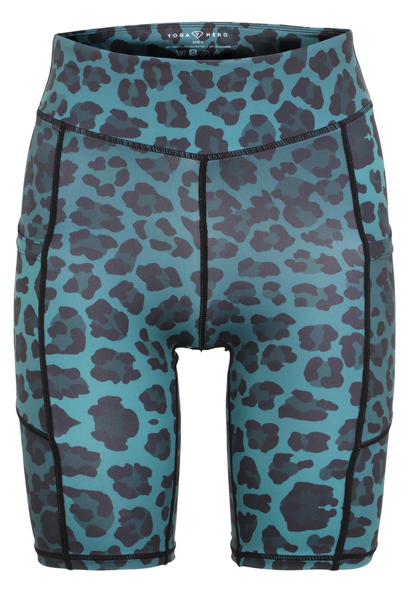 Damen Sportbekleidung | Yoga Hero BIKER SHORTS GREEN LEOPARD Tights green leopard/grün - SX32872 Damen Sportbekleidung | Yoga Hero BIKER SHORTS GREEN LEOPARD Tights green leopard/grün - SX32872