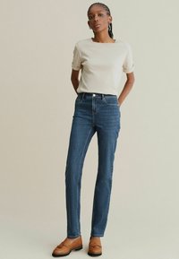 Next Slimfit džínsy - dark blue