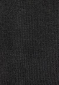 Black ribbed fabric, featuring a textured surface with consistent vertical lines and a soft finish. Ideal for various clothing applications.
