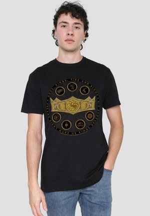 Warner Brothers, GAME OF THRONES GODS, KINGS, FIRE AND BLOOD - Print T-shirt - black