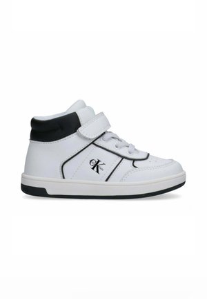 SNEAKERS MID-CUT STILE BASKET CON DETTAGLI A CONTRASTO - Sneakers alte - bianco