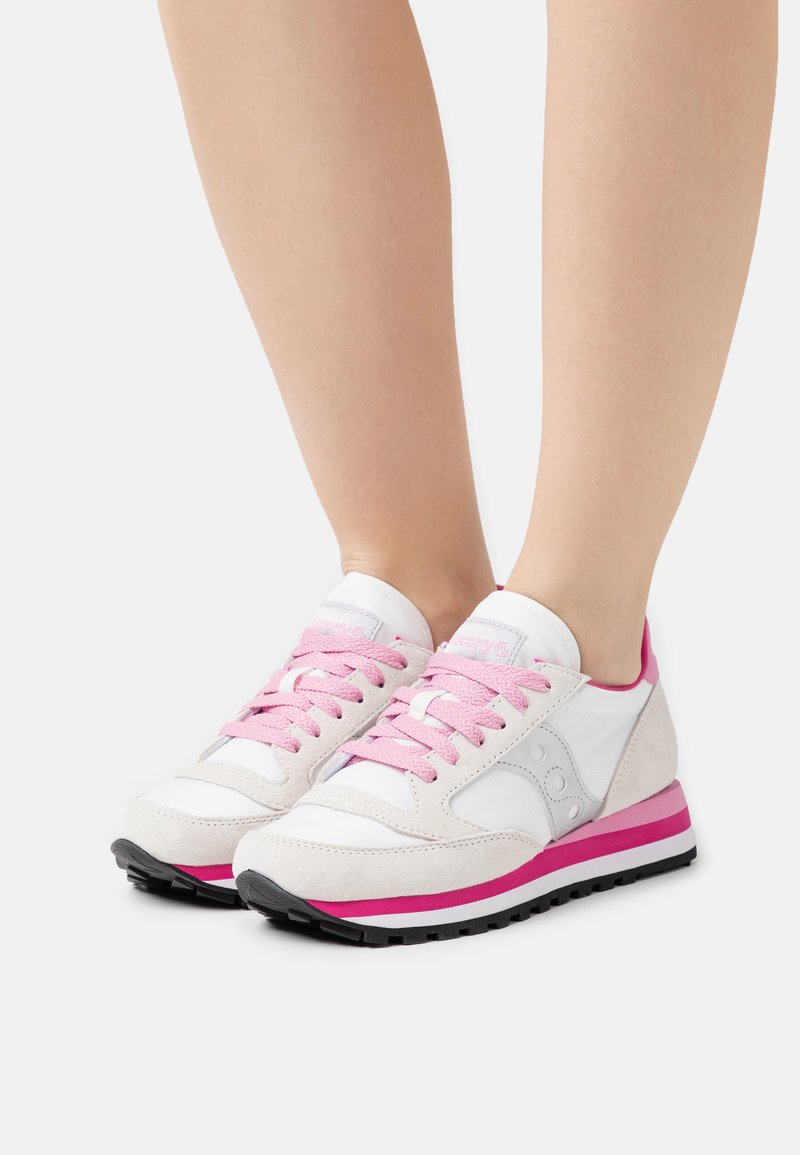 Saucony JAZZ TRIPLE - Sneakers basse - white/grey/pink