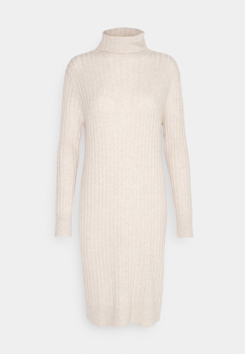 pure cashmere TURTLE NECK DRESS - Jumper dress - oatmeal/beige - Zalando.ie