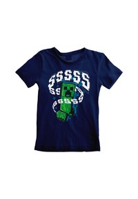 Henry Tiger MINECRAFT CREEPERS - T-shirt con stampa - navy blue