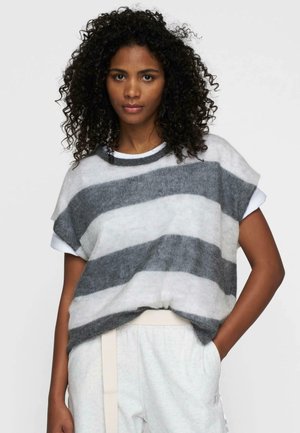 T-shirt con stampa - antra melee white grey melee