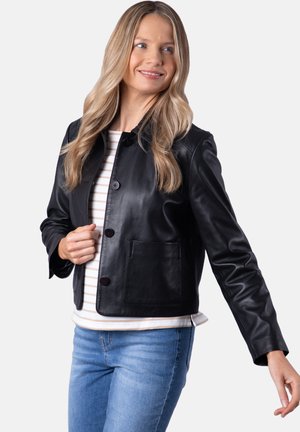 KENDAL - Leather jacket - black