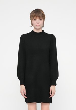 LIFE HIGH NECK - Strikket kjole - black