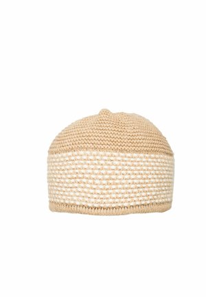 Dalle Piane Cashmere Bonnet - beige/white