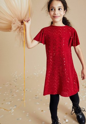 SPARKLE SEQUIN EMBELLISHED - Vestido de cóctel - red
