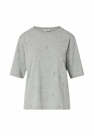 LIU JO, LIU JO T-SHIRT WITH JEWEL EMBROIDERY - Μπλουζάκι με στάμπα - grey
