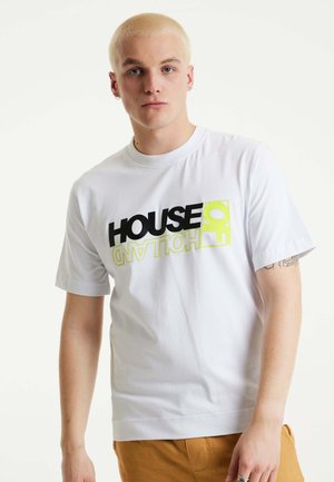 House of Holland LASER CUT TRANSFER PRINTED  - Print T-shirt - white