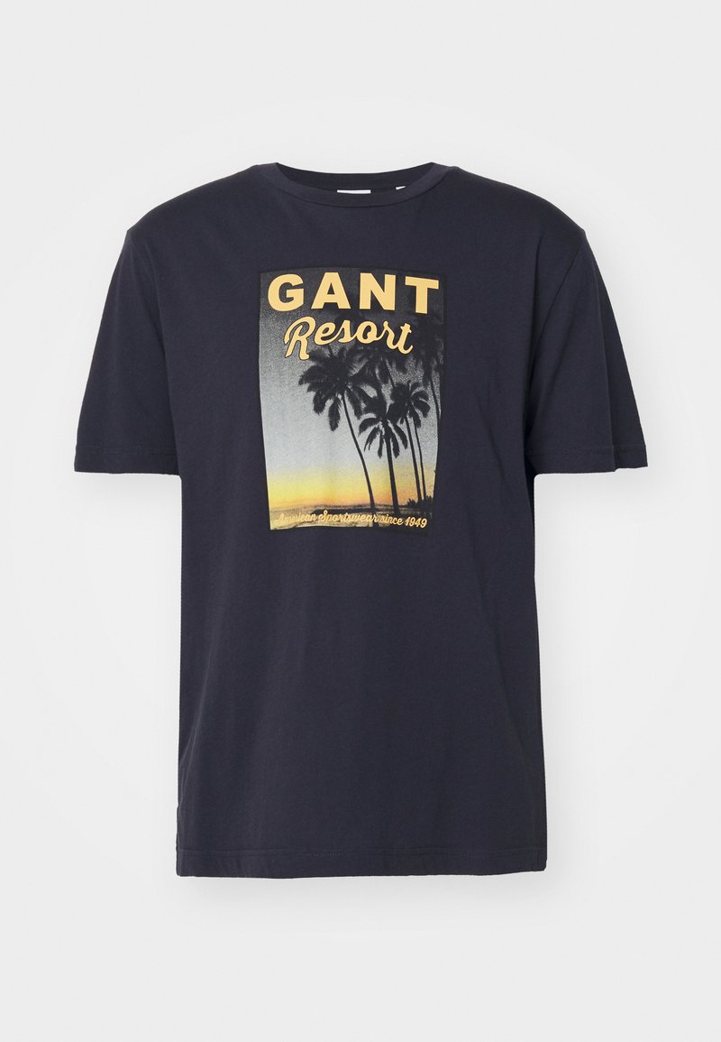 Gant T-shirt print zwart