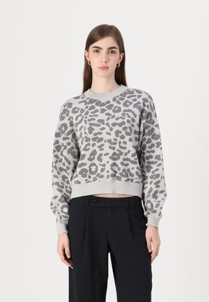 Noisy May CHARLOTT L/S O-NECK FWD NOOS - Strikkegenser - light grey