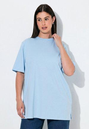Ulla Popken, CREW NECK SHORT SLEEVE TEE - Basic T-shirt - sky blue