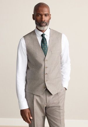 REGULAR FIT  SIGNATURE MARZOTTO CHECK  - Kostiuminė liemenė - neutral