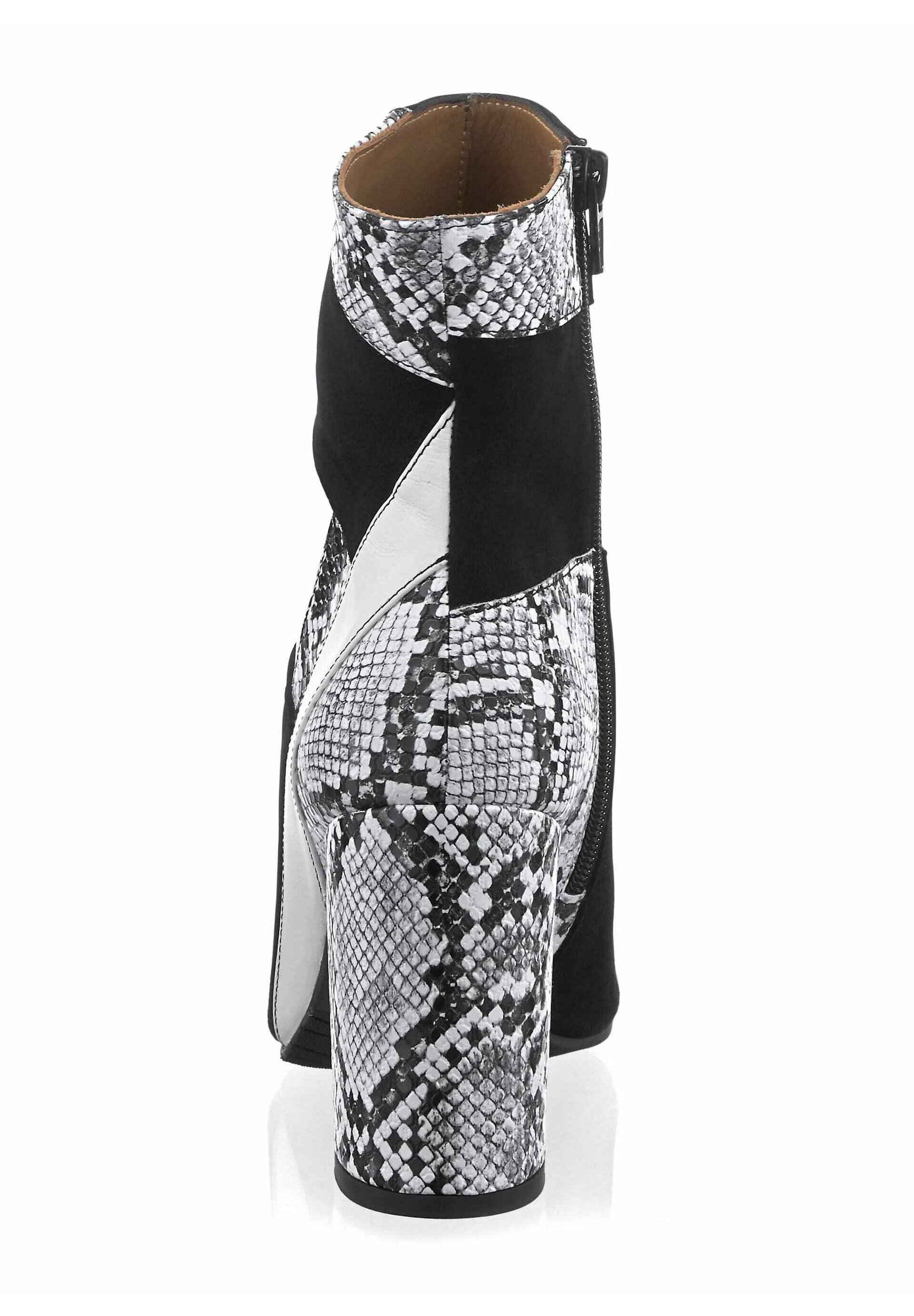 bamboo faux snakeskin booties