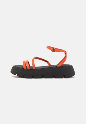 Plateausandalette - orange